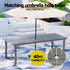 Gardeon 6-Seater Wooden Outdoor Table & Chairs Grey