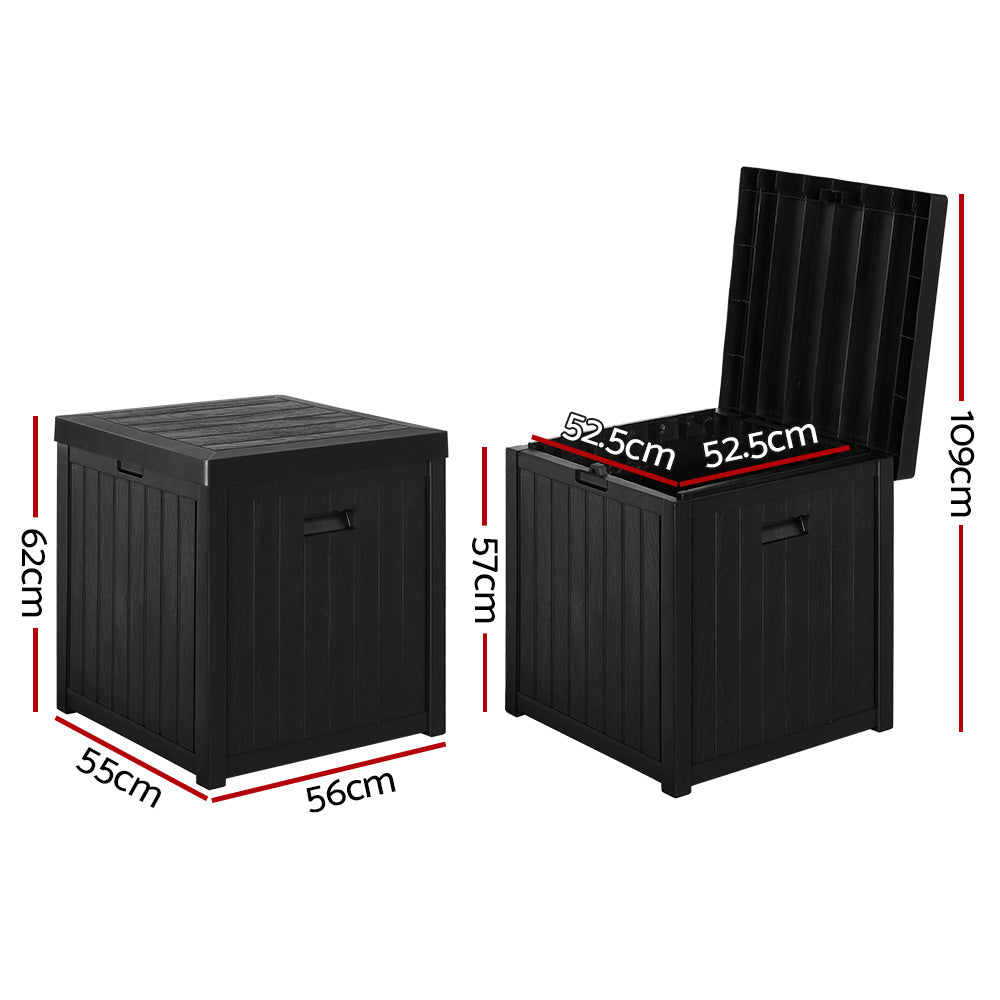 Outdoor Storage Box 195L Black