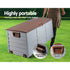Lockable Outdoor Storage Box 290L Grey/Brown