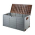Lockable Outdoor Storage Box 290L Grey/Brown