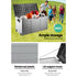 Lockable Outdoor Storage Box 290L Grey/Black