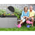 Lockable Outdoor Storage Box 290L Grey/Black