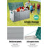 Lockable Outdoor Storage Box 290L Grey/Green