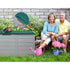 Lockable Outdoor Storage Box 290L Grey/Green
