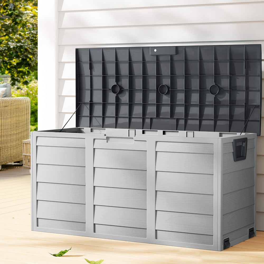 Lockable Outdoor Storage Box 290L Grey