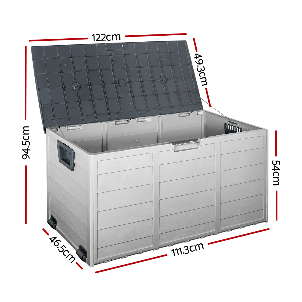 Lockable Outdoor Storage Box 290L Grey