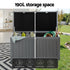 Lockable Outdoor Storage Box 190L Grey/Black