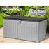 Lockable Outdoor Storage Box 190L Grey/Black