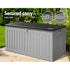 Lockable Outdoor Storage Box 270L Grey/Black