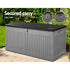 Lockable Outdoor Storage Box 270L Grey/Black