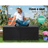 Lockable Outdoor Storage Box 390L Black