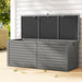 Lockable Outdoor Storage Box 390L Grey/Black