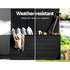 Lockable Outdoor Storage Box 680L Black