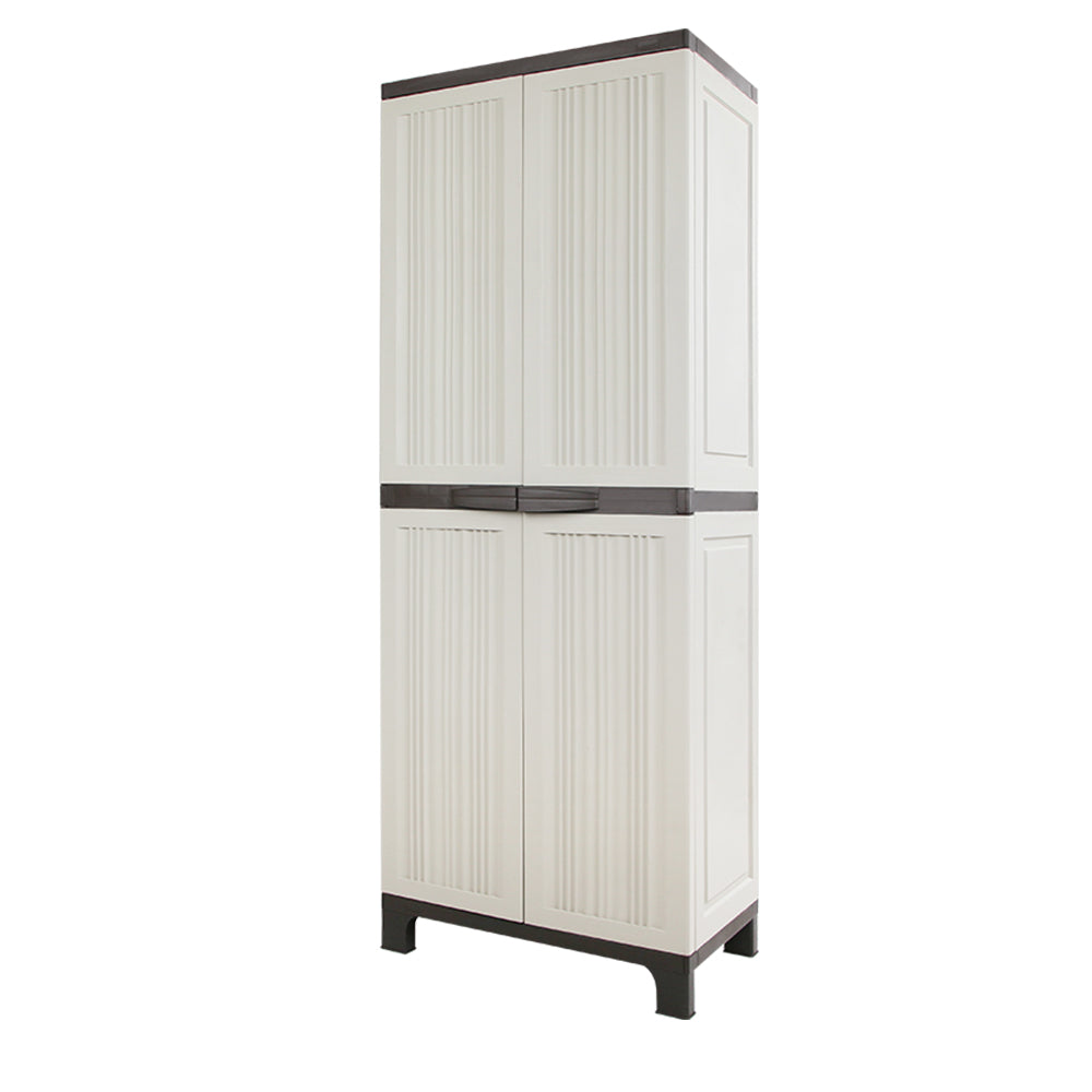 Lockable Outdoor Storage Cabinet 173cm Beige