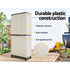 Lockable Outdoor Storage Cabinet 173cm Beige