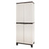 Lockable Outdoor Storage Cabinet 173cm Rattan Beige