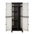 Lockable Outdoor Storage Cabinet 173cm Rattan Beige