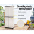Lockable Outdoor Storage Cabinet 173cm Rattan Beige