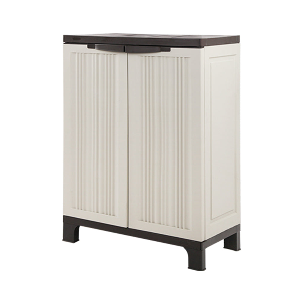 Lockable Outdoor Storage Cabinet 92cm Beige