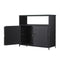 Gardeon Outdoor Wicker Storage Cabinet Black