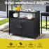 Gardeon Outdoor Wicker Storage Cabinet Black