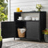 Gardeon Outdoor Wicker Storage Cabinet Black