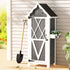 Lockable Wooden Outdoor Storage Cabinet 179cm Grey/White
