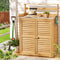 Gardeon Outdoor Wooden Storage Cabinet & Bench 2-in-1