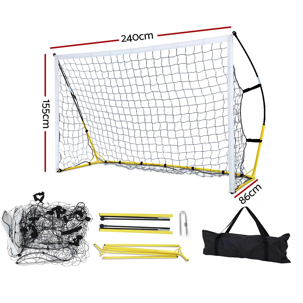 Everfit 2.4m Soccer Net Portable Football Goal