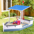 Keezi Kids Wooden Boat Sandpit Blue