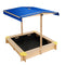 Keezi Kids Sandpit Wooden Sandbox with Canopy 101cm