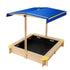Keezi Kids Sandpit Wooden Sandbox with Canopy 101cm