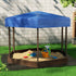 Keezi Kids Wooden Hexagon Sandpit with Canopy 182cm