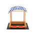 Keezi Kids Sandpit Wooden Sandbox with Canopy 146cm
