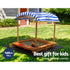 Keezi Kids Sandpit Wooden Sandbox with Canopy 146cm