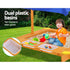 Keezi Kids Sandpit Wooden Sandbox with Canopy 103cm