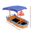 Keezi Kids Wooden Boat Sandpit with Canopy 150cm