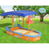 Keezi Kids Wooden Boat Sandpit with Canopy 150cm