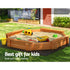 Keezi Kids Wooden Round Sandpit with Cover 182cm