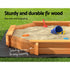 Keezi Kids Wooden Round Sandpit with Cover 182cm