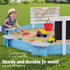 Keezi Kids Round Wooden Sandpit with Cover 215cm