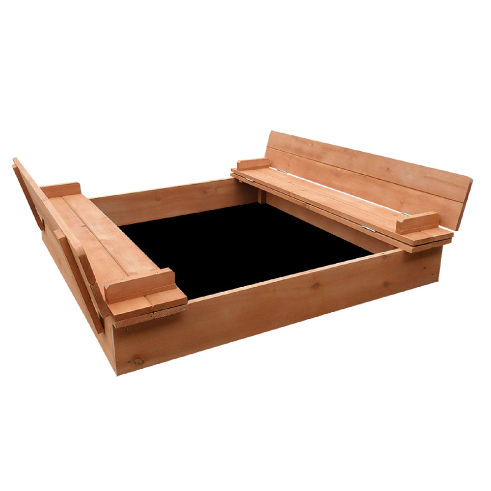 Keezi Kids Sandpit Wooden Sandbox 90cm