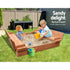 Keezi Kids Sandpit Wooden Sandbox 90cm