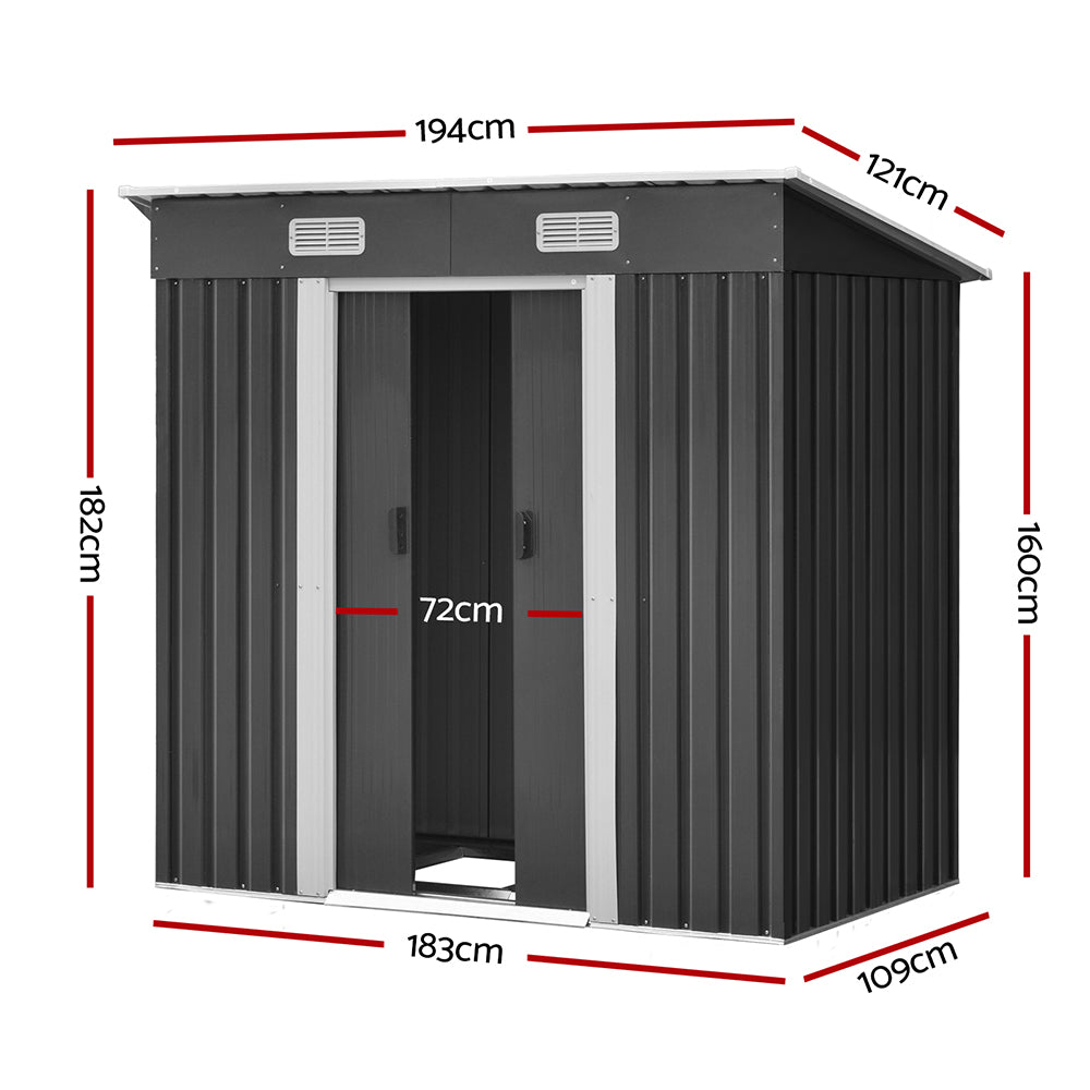 Giantz Garden Shed with Base 1.94m x 1.21m