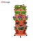 Hivvago 5-Tier Vertical Garden Planter with Wheel Base Red