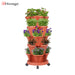 Hivvago 5-Tier Vertical Garden Planter with Wheel Base Red