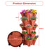 Hivvago 5-Tier Vertical Garden Planter with Wheel Base Red