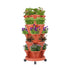 Hivvago 5-Tier Vertical Garden Planter with Wheel Base Red