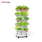 Hivvago 5-Tier Vertical Garden Planter with Wheel Base White