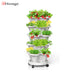 Hivvago 5-Tier Vertical Garden Planter with Wheel Base White